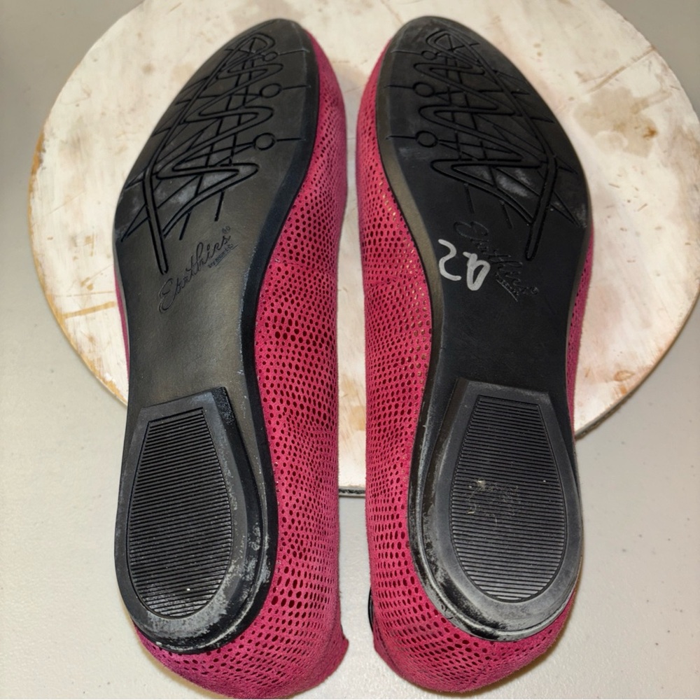 Earthies Flat Shoes Size 10M Burgundy Women - Picture 7 of 11